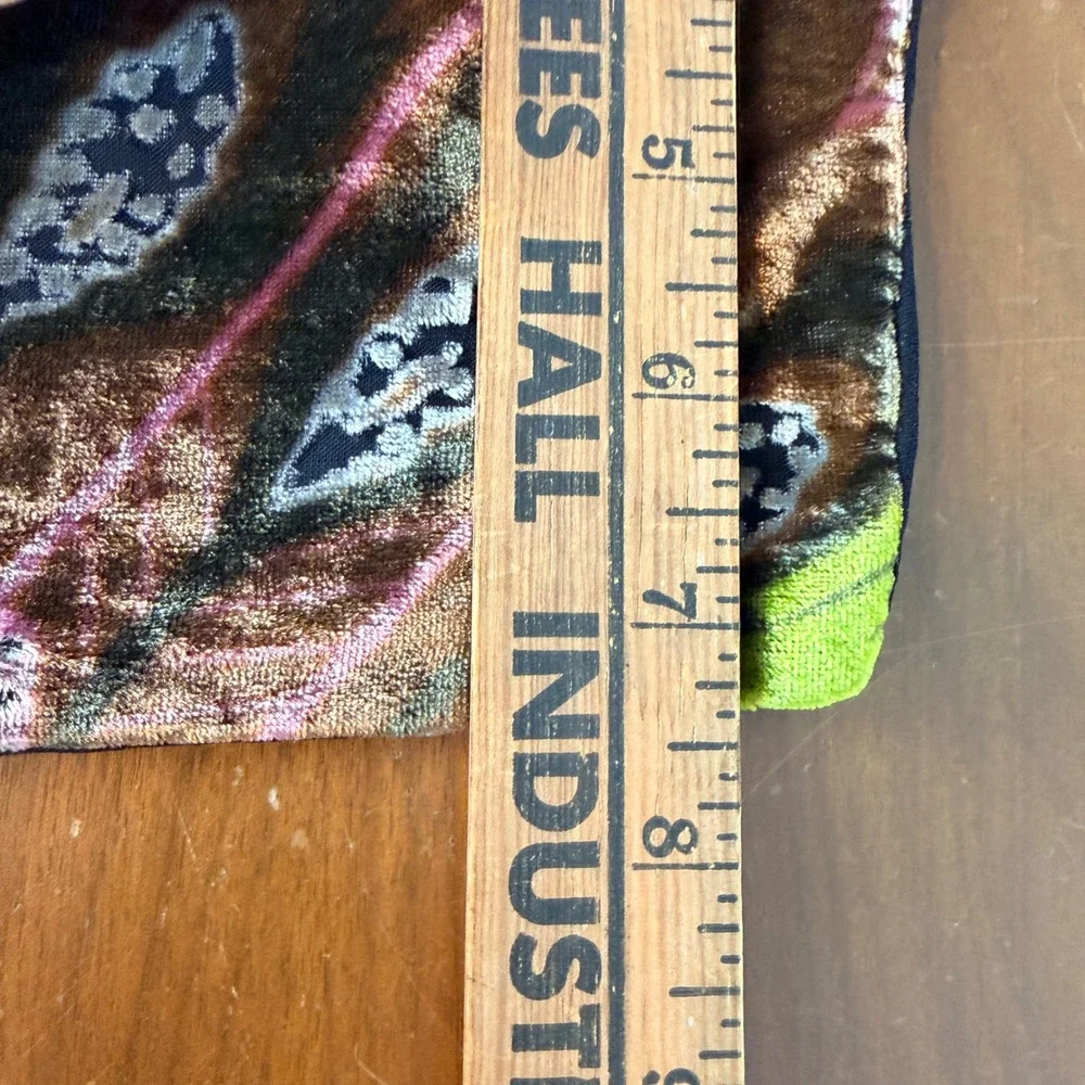 Scarf Women's Multicolor Burnout Velvet Peacock Feather Boho Shawl Wrap 7x66